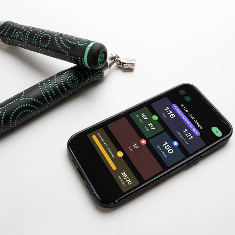 AMP™ Starter Set New Bluetooth connected jump rope handles and app from Crossrope.